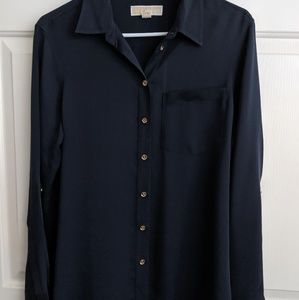 MICHAEL Michael Kors Navy Silk Blouse